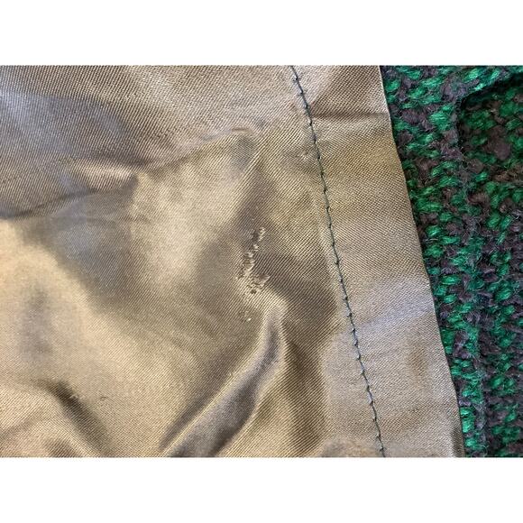 Aquascutum Men's 14 Green Tweed Wool Long Coat Vintage 50s Retro Classic HR3-40 - Picture 8 of 11